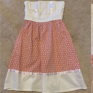 Polka Dot Pink and White Dress